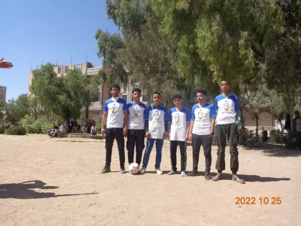 "تواصل منافسات بطولة إستقبال الطلاب المستجدين لكرة القدم الخماسية بجامعة الحكمة - ذمار"