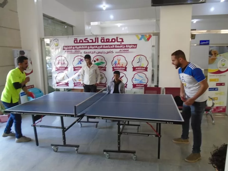 عميد كلية العلوم الطبية بجامعة الحكمة ذمار يفتتح بطولة الجامعة لكرة الطاولة